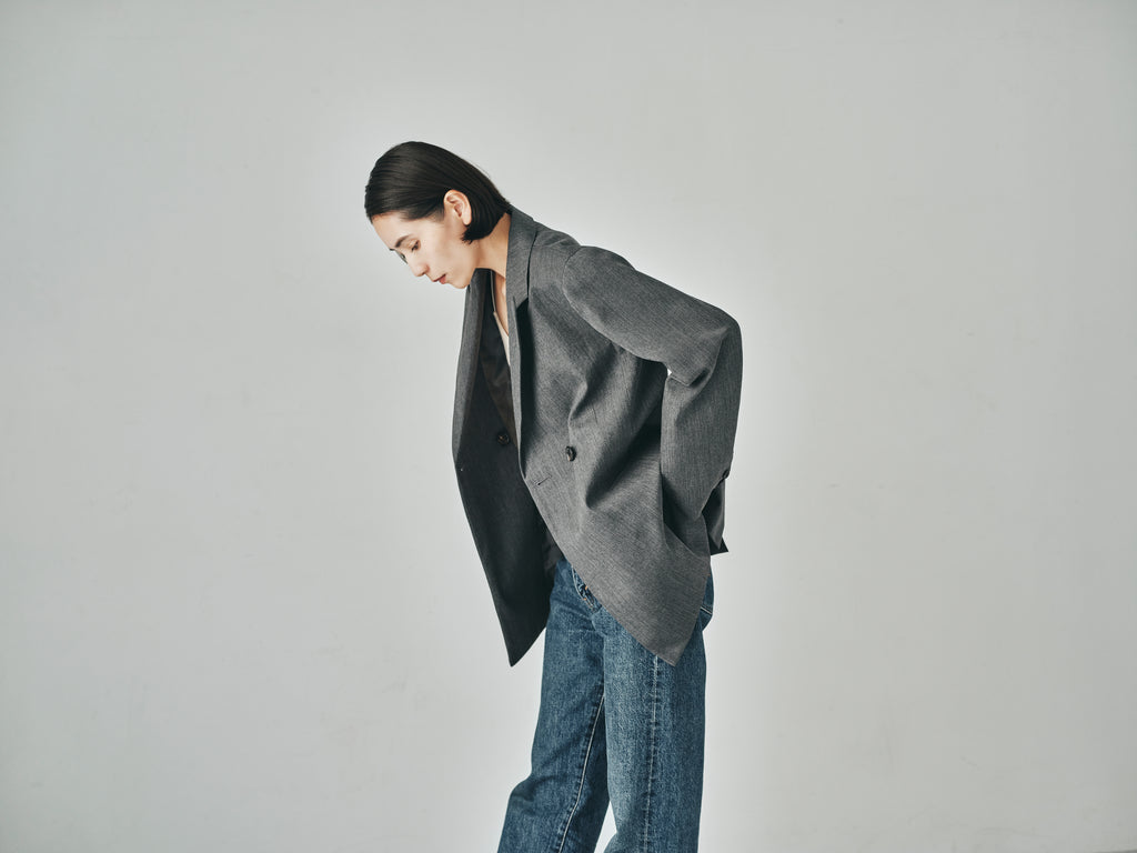 Melange Twill Belted Jacket