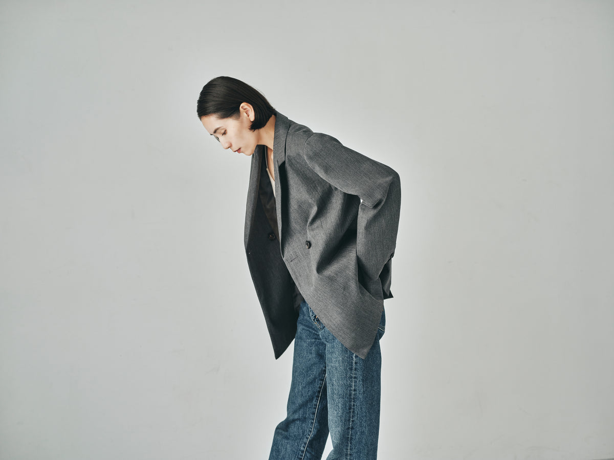 Melange Twill Belted Jacket