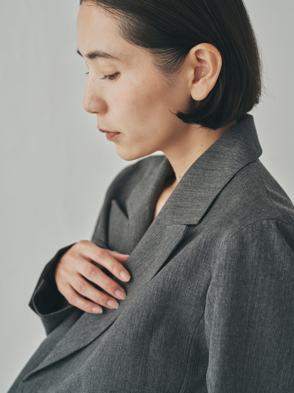 Melange Twill Belted Jacket