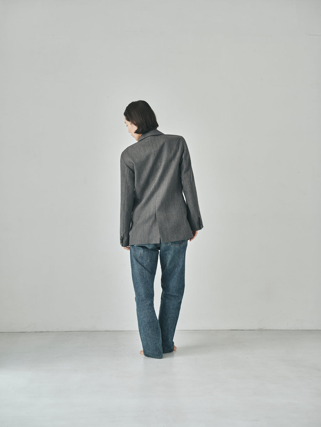 Melange Twill Belted Jacket