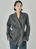 Melange Twill Belted Jacket